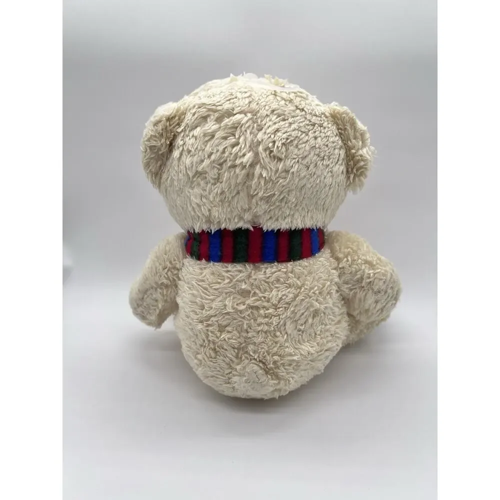 Go! Games Frankie Striped Scarf Teddy Bear Plush Stuffed Animal Toy 10”